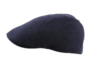 Schiebermütze St. Moritz anthrazit aus Wolle und Seide, Handarbeit Risa