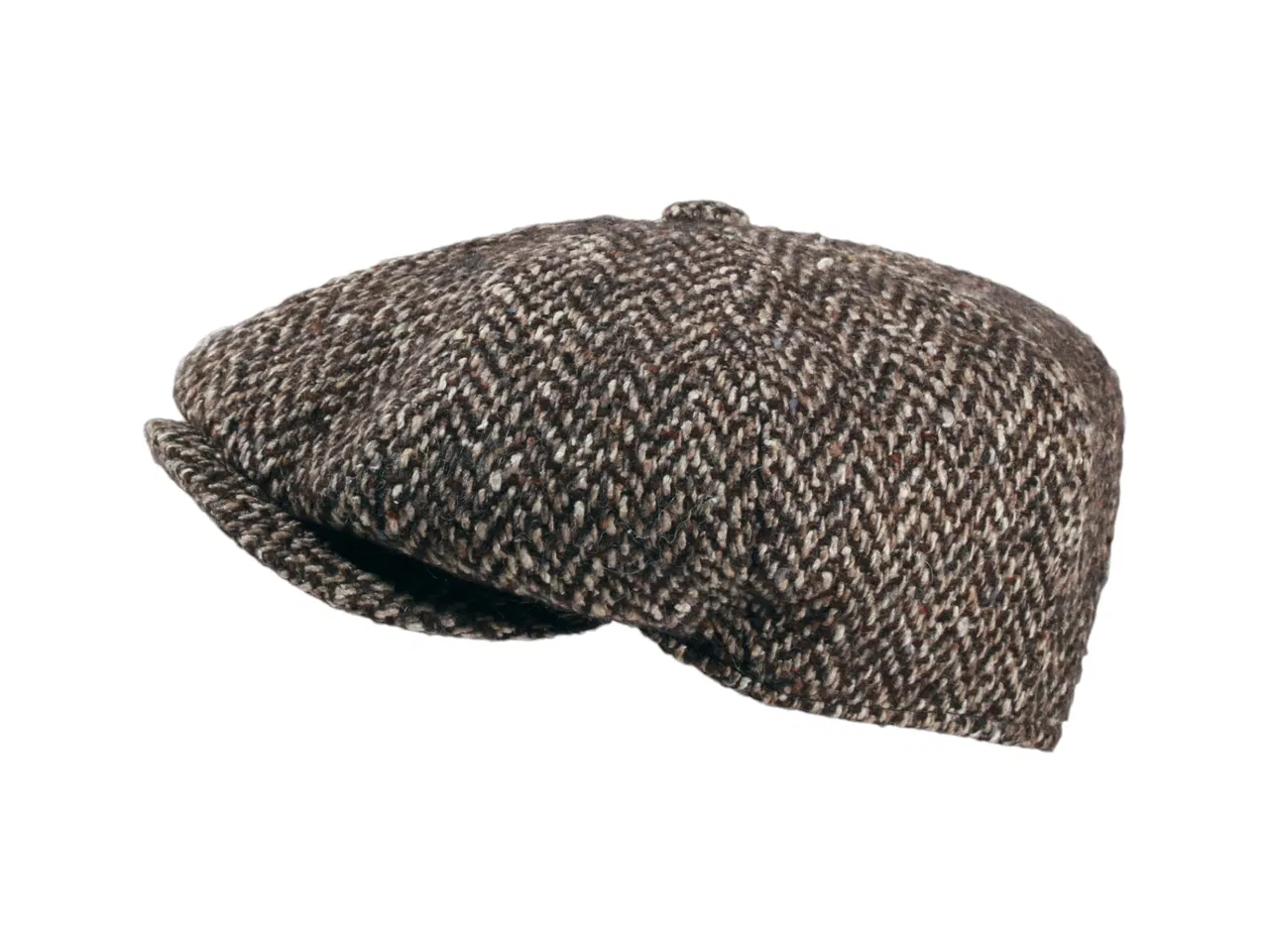 Paperboy Mütze mit Fischgrat Muster – Bild 4