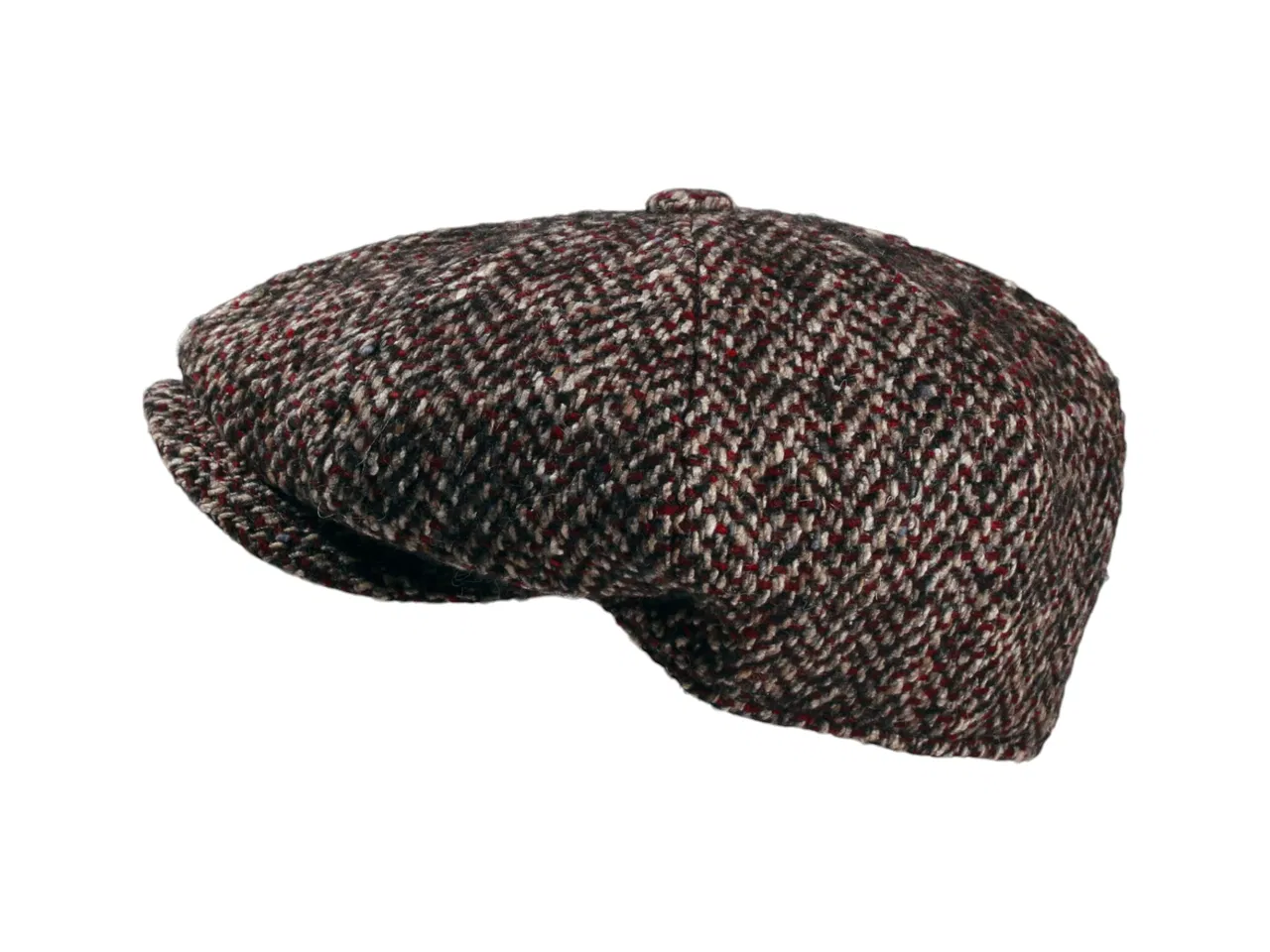 Paperboy Mütze mit Fischgrat Muster – Bild 3