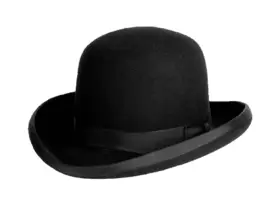 Bat Masterson Derbyhut aus Haarfilz – Westernhut mit runder Krone