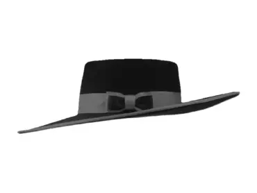 Buckaroo Westernhut mit breiter Krempe und ikonischer Masche