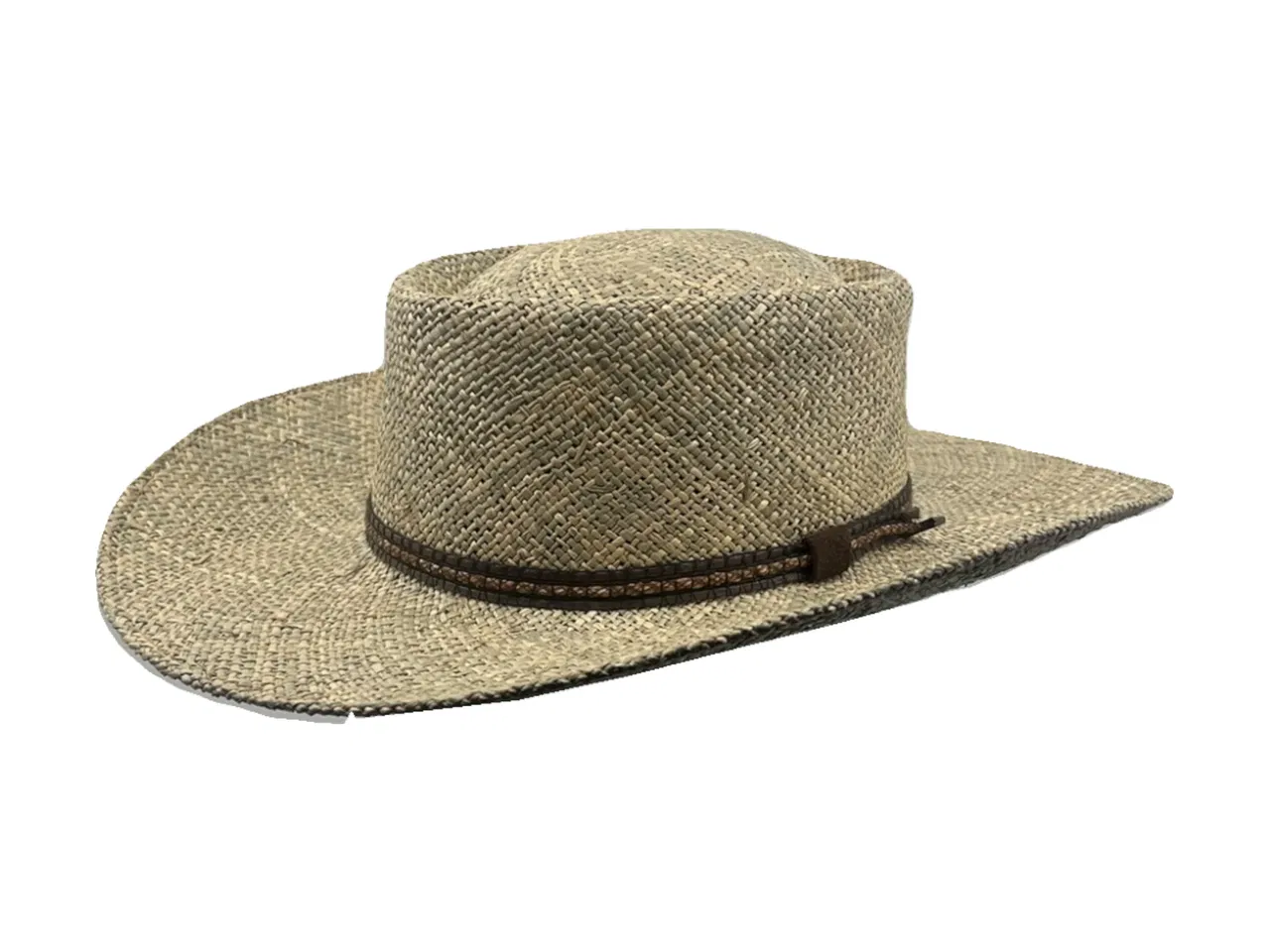 Westernhut aus Seegras mit Lederband – Sommerhut „American Pioneer“