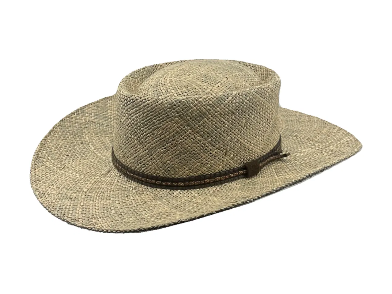 Westernhut aus Seegras mit Lederband – Sommerhut „American Pioneer“