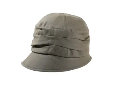 Damen Sommerhut Cloche aus Leinen in Olive.