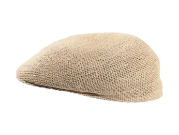 Schiebermütze Coppola Raffia gehäkelt in Natur – Handgefertigt in Italien.