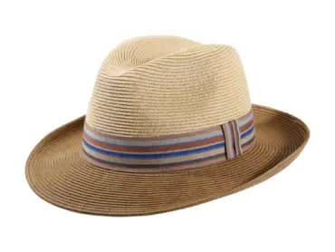 Sommerhut Fedora Bogart aus Papierstroh in camel