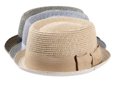 Pork Pie Sommerhut aus Viskose mit Masche