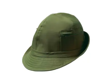 Wanderhut aus Baumwolle in Tannengrün mit Reißverschlusstasche