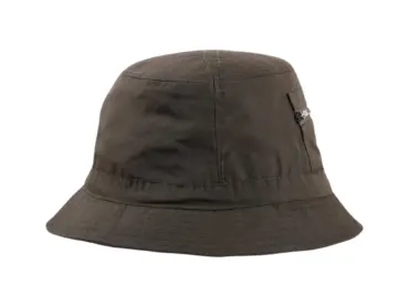 Wanderhut aus Baumwolle in Olive mit kleiner Tasche