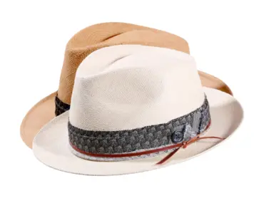 Panamahut Trilby Brisa Bohem aus Naturstroh mit Textil- und Lederband