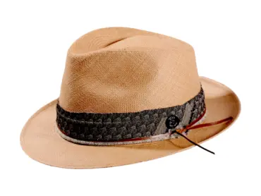 Panamahut Trilby Brisa Bohem aus Naturstroh mit Textil- und Lederband