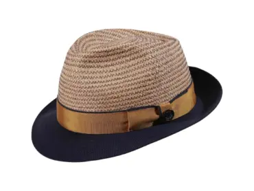 Trilby Sommerhut aus Stroh mit Bordeaux oder Goldenen Rebsband