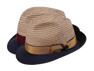 Trilby Sommerhut aus Stroh mit Bordeaux oder Goldenen Rebsband