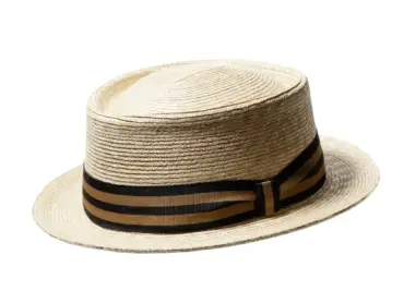 Strohhut Trilby Freiamt TägligerIn natur mit gold-schwarzem Hutband