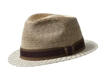 Panama-/Strohhut Trilby Freiamt Oberwil-LielerIn natur mit cognac-auberginefarbenem Band