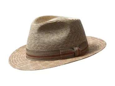 Panama-/Strohhut Freiamt HermetschwilerIn natur mit cognacfarbenem Doppelband