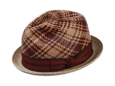 Player-Hut Freiamt Nesselnbacher mit Karomuster und gestreiftem Hutband