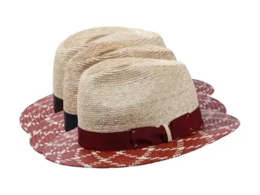 Panama Strohhut City natur/rost mit farbigem Rebsband