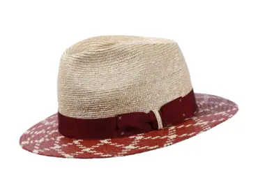 Panama Strohhut City natur/rost mit farbigem Rebsband