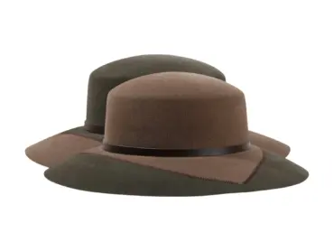 Cloche Velourshut in Moosgrün und Schlamm – Handmade Schweiz