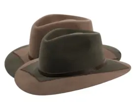 Fedora Travel Velours „Forest Atmosphere“ – zweifarbig, Handarbeit Schweiz