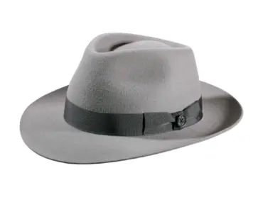 Fedora/Bogart Filzhut mit Klapprand – imprägniert, Handarbeit
