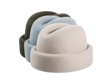 Moderner Toque Hut aus 100% Wollfilz – Schweizer Handarbeit