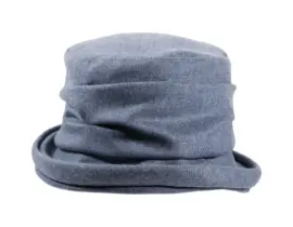 Damenmütze Merino Wolle Moon Jeansblau
