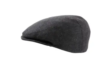 chiebermütze anthrazit mit ausklappbarem Ohrenschutz, Handarbeit Risa