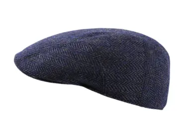 Schiebermütze Johnny Wolle – Fischgrätmuster in Taupe, Marine, Olive & Anthrazit