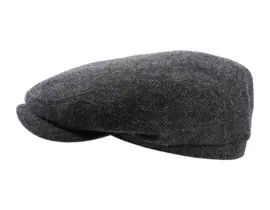 Schiebermütze pure Wool braun & anthrazit – Handarbeit Risa