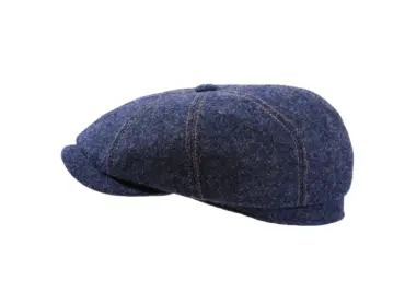 Paperboy Wollmütze mit Ziernaht, Farben Rost, Navy, Silber