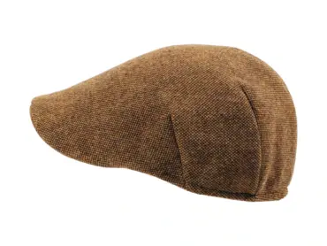 Schiebermütze Taddeo in Rostton aus Wollstoff – Handarbeit Risa